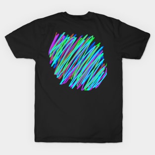 multicolored straight line T-Shirt